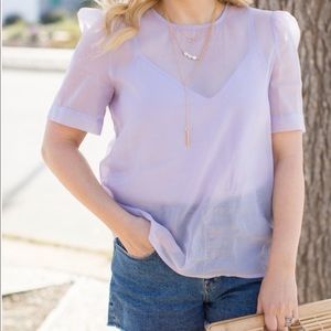 Lavender Sheer Top